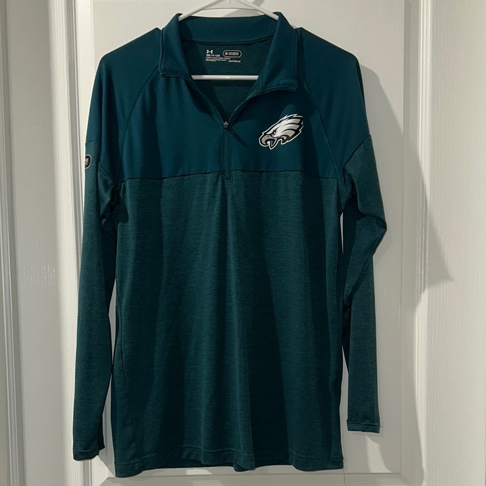 Under Armour Green Philadelphia Eagles Quarter-Zip Pullover